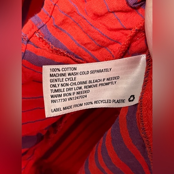 Universal Thread Woman's Dress Mini Sleeveless Red Stripe Pintuck Size XL - Picture 7 of 8